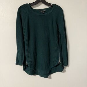 INC International Concepts forest green long sleeve side zip pullover sweater‎ L